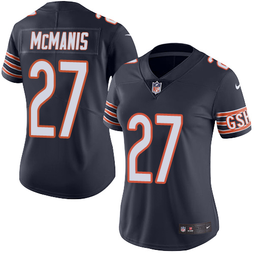 Women's Limited Sherrick McManis Nike Jersey Navy Blue - #27 Rush NFL Chicago Bears